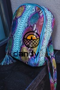 IMG 4607 200x300 Разноцветный рюкзак из кожи питона