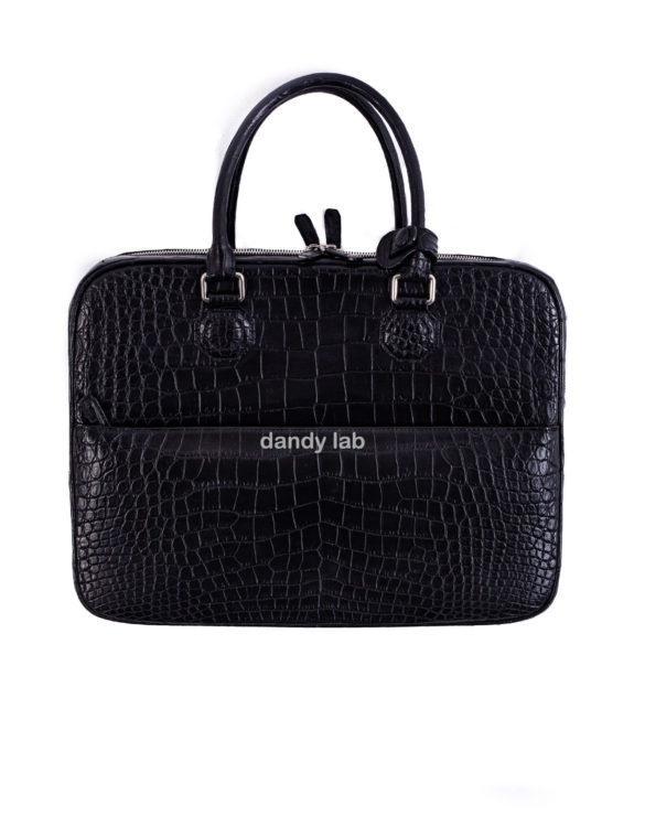 crocodile leather briefcase