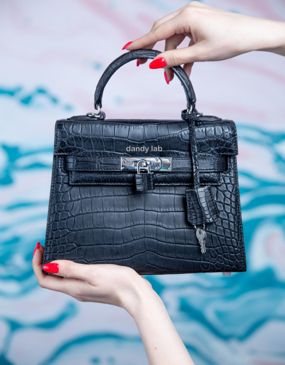 Women's bags made of crocodile and python leather